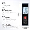 Laser Rangefinder, Aluminum Alloy Shell, USB Charging, Multiple Measurement Modes, 262FT/328FT Distance with Angle Function