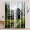 2pc,  Curtains Farm Barn Versatile Polyester Fabric,Without Electricity Festive Wall Decor Perfect for Parties and Everyday