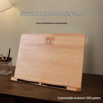 Adjustable Bamboo Reading Stand for Kids and Students