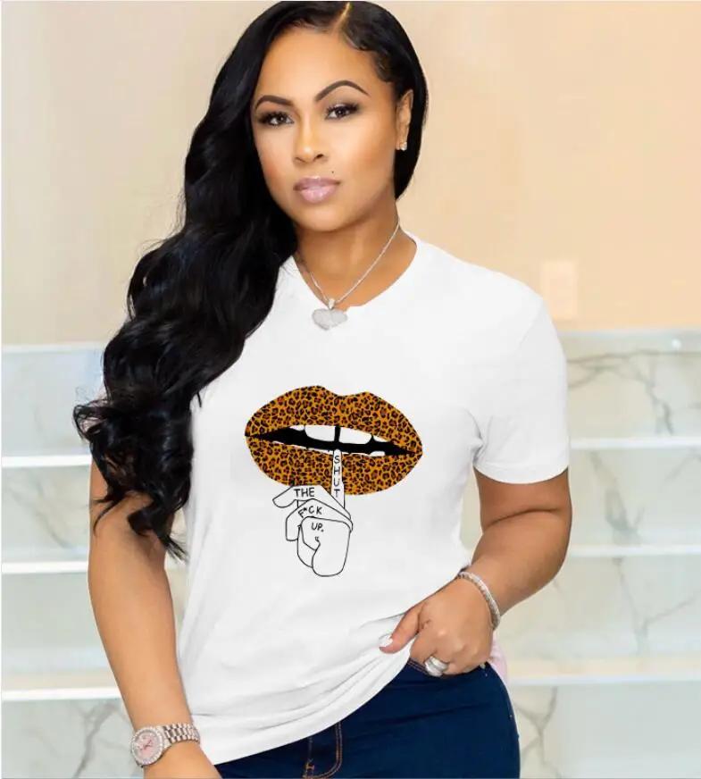 LOVE Red Lips Pink Heart Print T Shirt Women Romantic Slogan Graphic Short Sleeve Valentine Casual Summer Tee