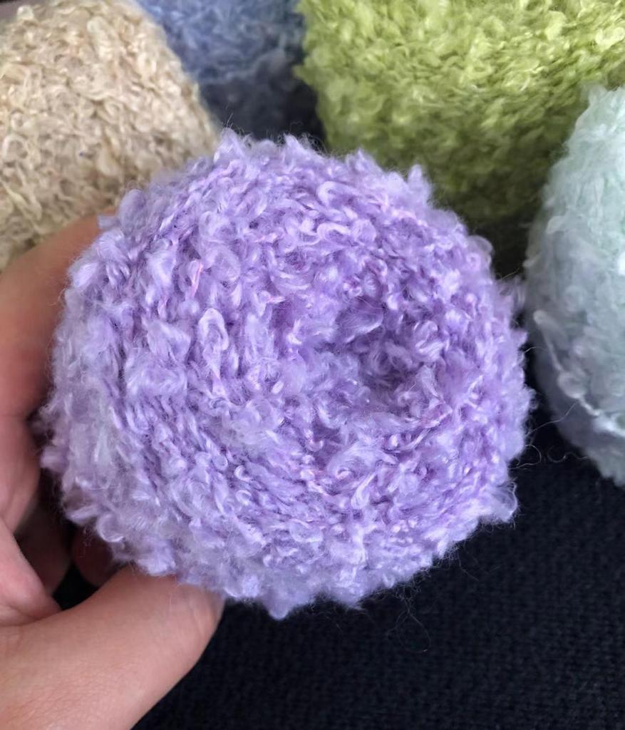 Hand-Knitted Wool Loop Yarn for Doll Hair, DIY Projects, and Scarf/Hat Knitting