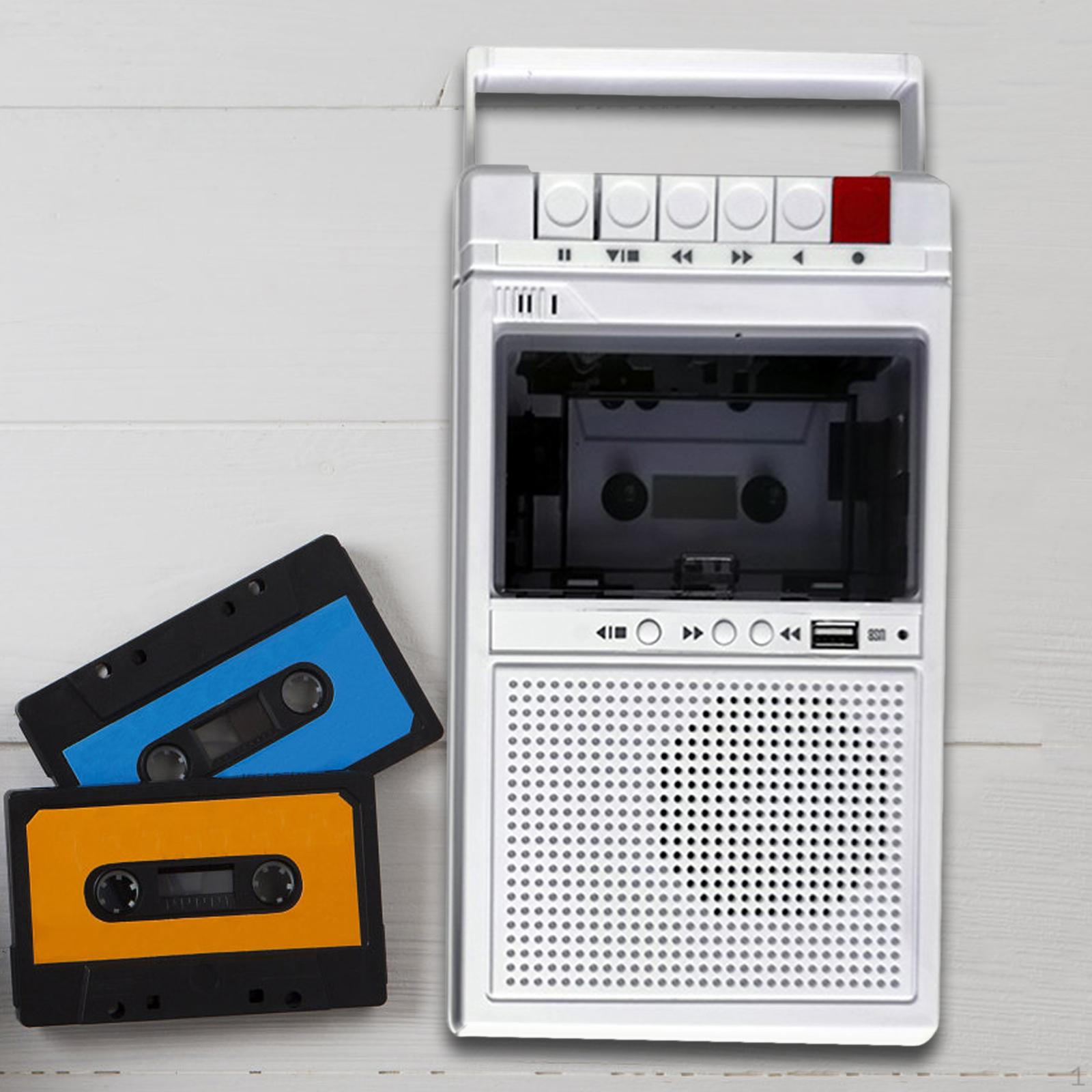 

Портативный кассетный плеер с USB, диктофон, регулятор громкости, для мужчин и женщин, для дома белый