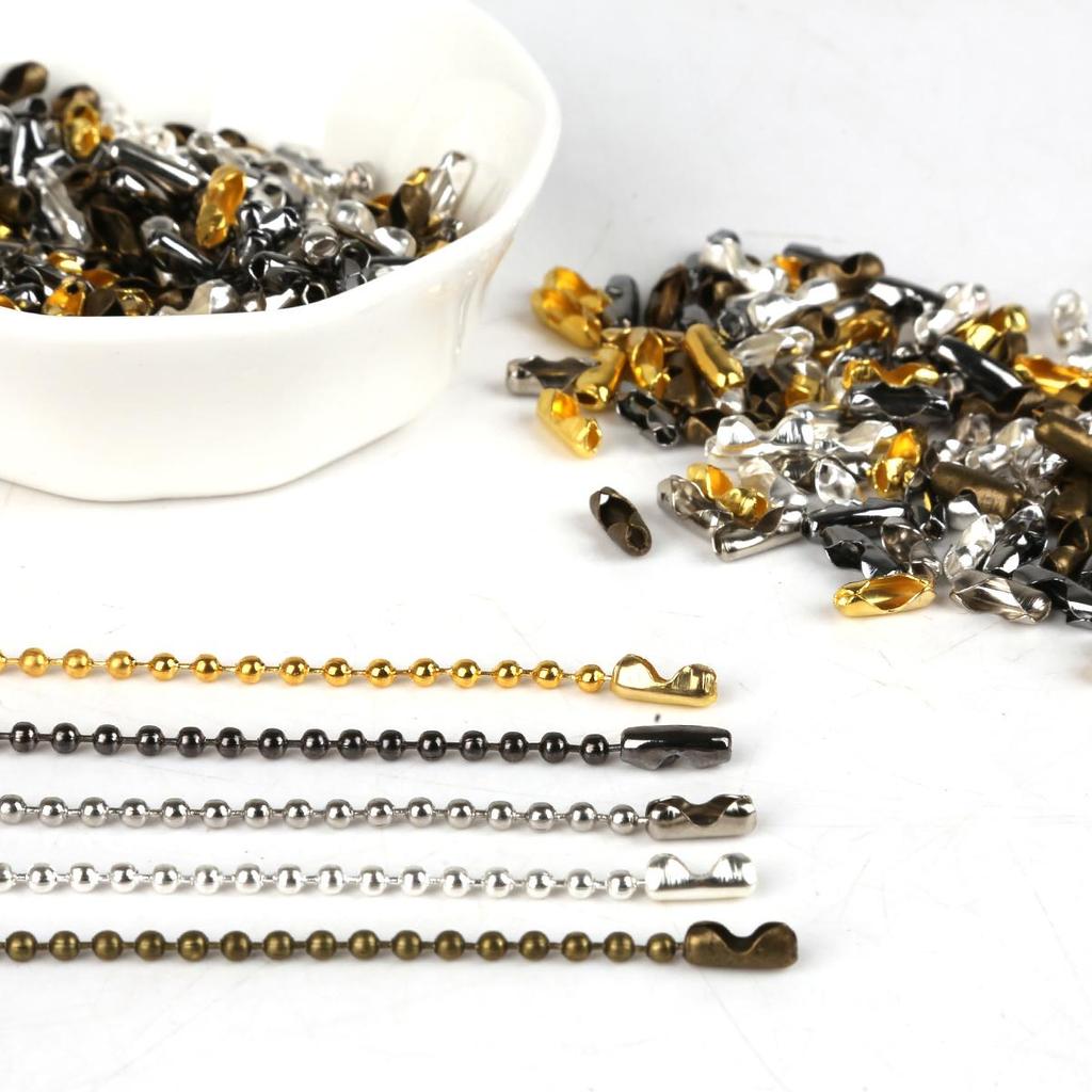 200Pcs Vintage Metal Beads Buckle Chain Clasps Connect Buckle DIY Necklace Bracelet Connectors Jewelry Findings