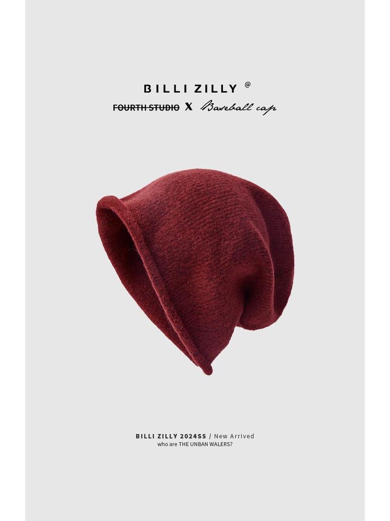 Women's Large Head Beanie: Autumn/Winter Breathable Loose Knit Hat for a Slimming Look.