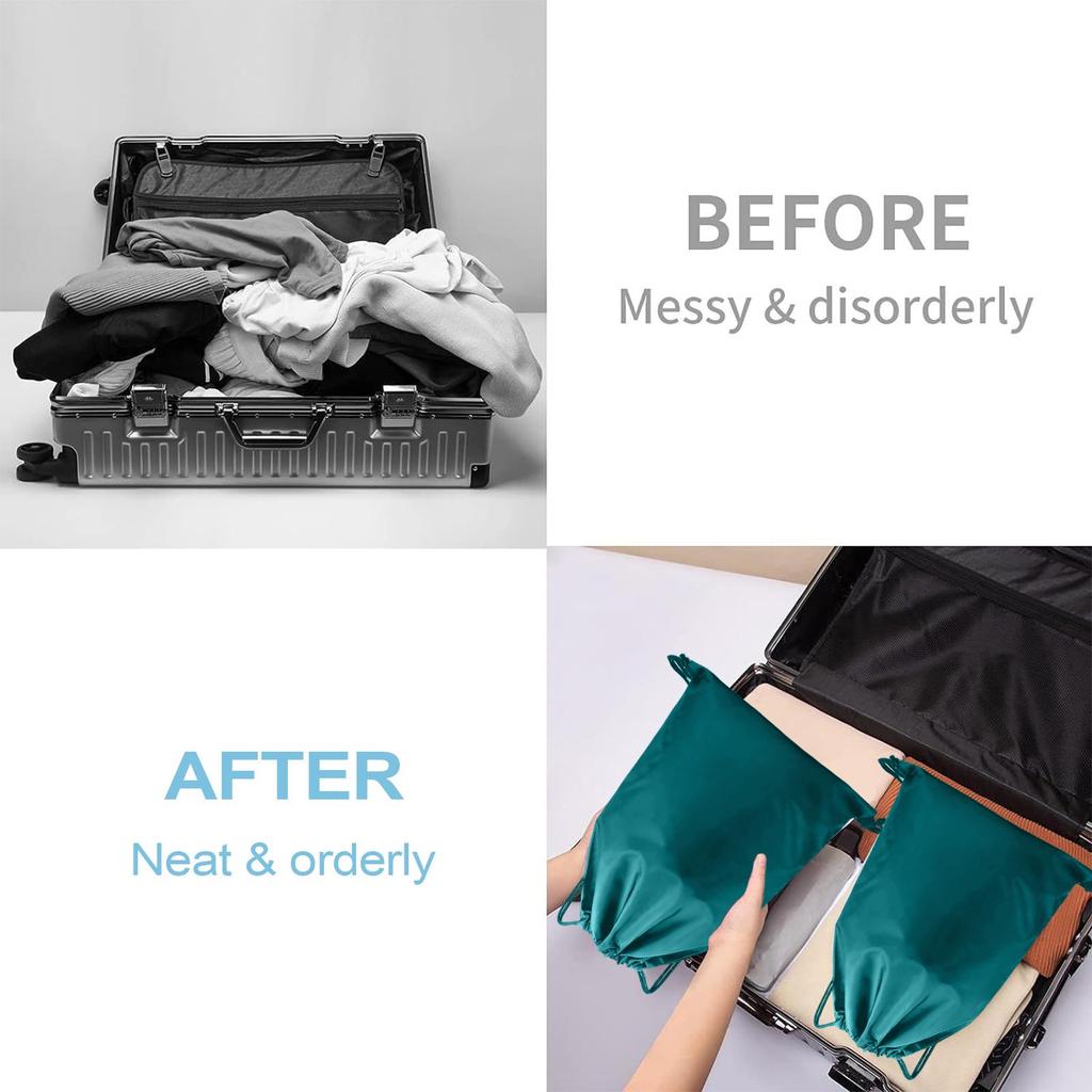 Waterproof drawstring bag dustproof storage bag foldable and reusable travel bag for Swimwear Clothes Camping