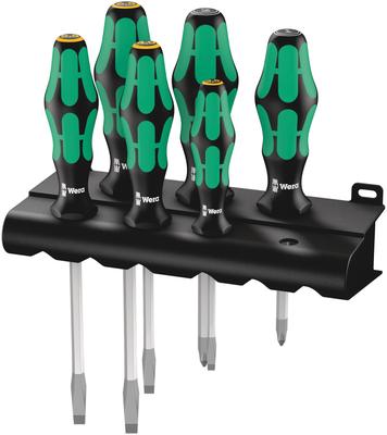 Wera 05007681001 Kraftform Plus Rack SK Screwdriver Set Silver 334/355 - (6-Pack)