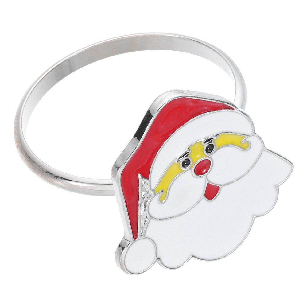 

Table Decoration DIY Craft Merry Xmas Mouth Ring Napkin Ring Santa Claus Christmas Supplies 1pc