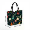  Christmas Print Large Tote Bag Fashion Casual Holiday Shoulder Handbag for Daily Use