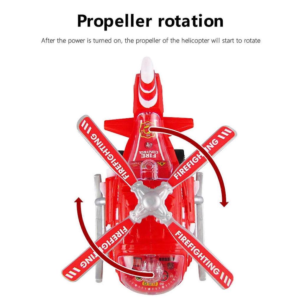 RRSCC Helicopter Toy with 4D Lights & Sounds, Compatible with Kids Boys & Girls, Bump & Go, Birthday Christmas Gift