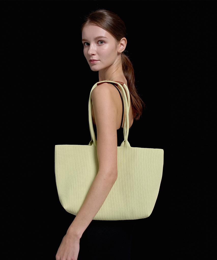 Dal Daily Knit Shopper Bag Apple Green L