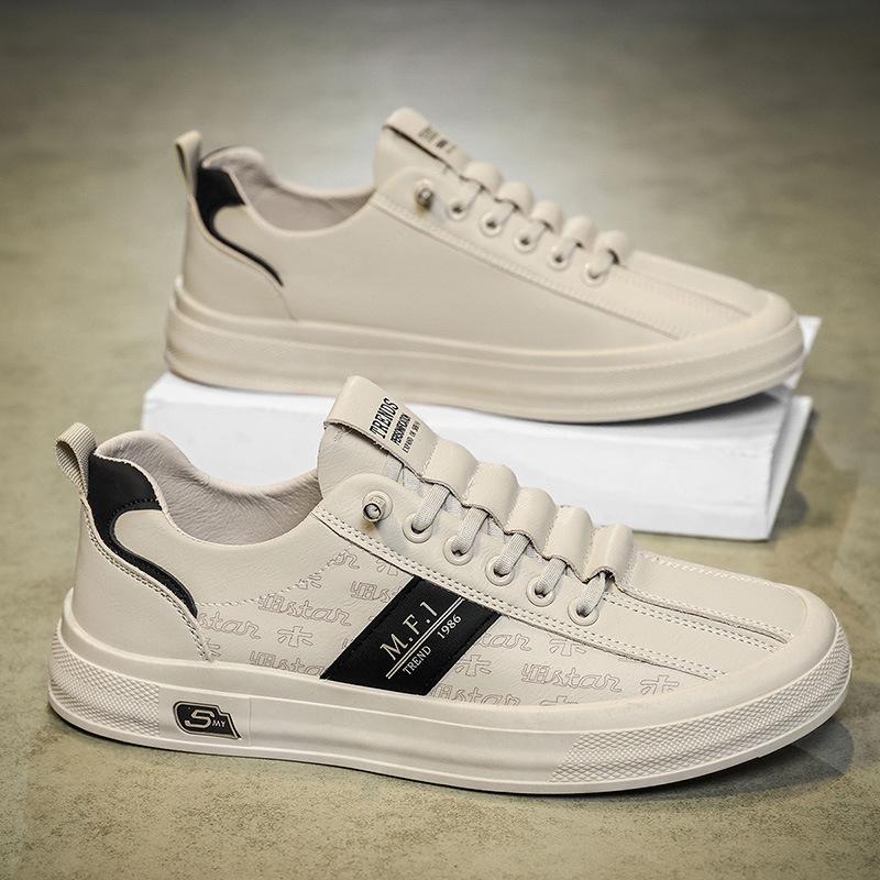 

Мужская обувь Ретро Британская Индивидуальность Тренд Белая обувь Однопедальная Легкая Классическая Повседневная Обувь для Скейтборда 44