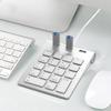 USB & Type C Wired Mini Numeric Keypad with 3 USB2.0 Port Hub 18 Keys Digital Keyboard Numpad for Laptop Computer Desk PC