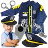 [PACCHETTO] Costume da Poliziotto per Accessori da Ballo Distintivo Carnevale 8 Pezzi Z944