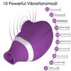 2 In 1 Clit Sucker Vibrator for Women Sucking  Licking Double Stimulation Nipples Massagers Tongue Sex Toy Female  Adult