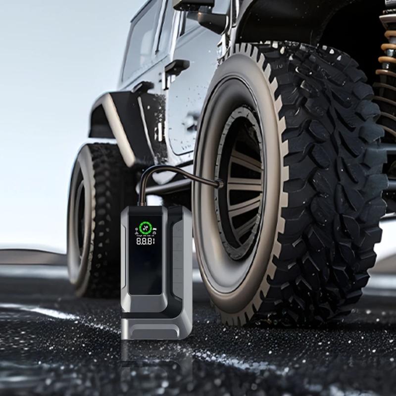 Compact Emergency Car Battery Booster And Air Compressor Tire Inflator With 35L/Min Inflation Rate For Roadside Assistance