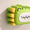 Dinosaur Towel Holder Free Punching Waterproof Storage Holder Strong Adhesive Moisture-Proof Durable Clip for Bathroom Kitchen