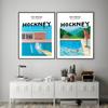 David Hockney Canvas Painting Exhibition Poster Pool with Two Figures Print Abstract Landscape Wall Art Pictures for Living Room