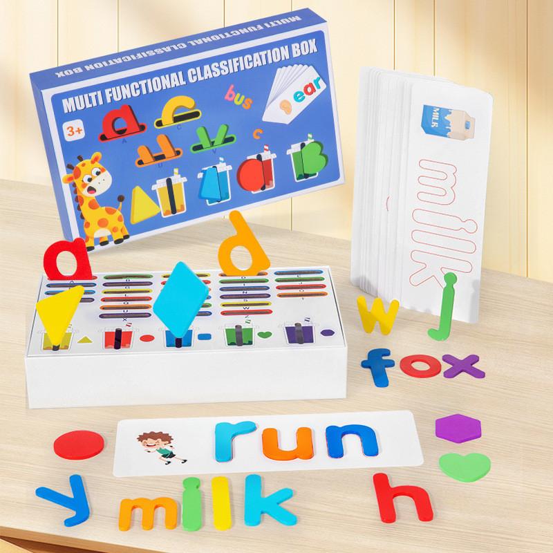 Wooden Alphabet Sorting Blocks Educational Toy For Kids Learning And Development
