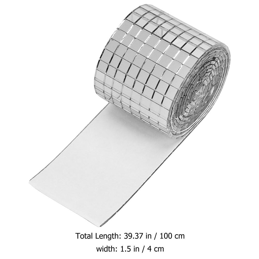 Glass Mosaic Wall Sticker Roll Waterproof Self-Adhesive Tile Decal Safe Odorless for Interior Home Office Kitchen Bathroom