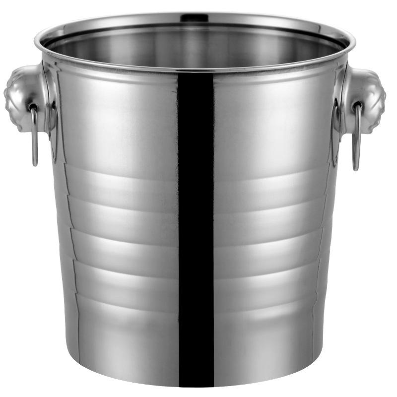 Edelstahl-Eiskübel, Wein- und Bierkühler, tragbarer Eiskühler, Champagner, Whisky, Eiswürfelbereiter für KTV-Bar, Party-Container