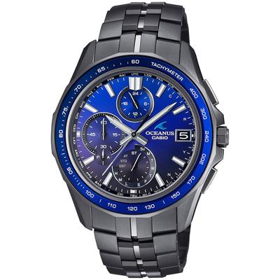 Casio Pánské hodinky Oceanus Manta Solar, Bluetooth, Luneta se safírovým sklem, Řízené rádiovým signálem, Černé, Japonský model OCW-S7000B-2AJF