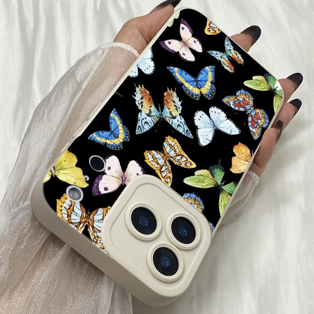 M270 Aquarela Butterfly art Design Angel Eyes Soft Phone Cases for iPhone Samsung Galaxy Xiaomi Rdemi Huawei Honor Infinix Realme OPPO Vivo All Model