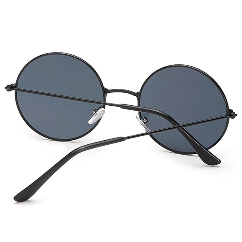 FOENIXSONG Womens Round Sunglasses Retro Gold Silver Black Frame Classic Eyewear Female Male Sun Glasses for Men Ladies