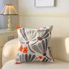 Spring Flower Embroidered Throw Pillowcase Cojines Canvas Towel Embroideried Sofa Square Cushion Cover Headboard Pillowcases