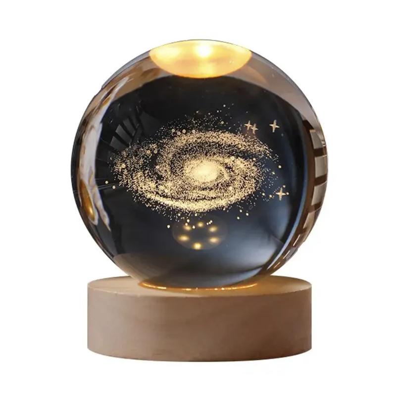 

3D LED Milky Way Galaxy Solar System Crystal Ball Night Lamp for Children Bedroom Ambient Creative Gift Night Light