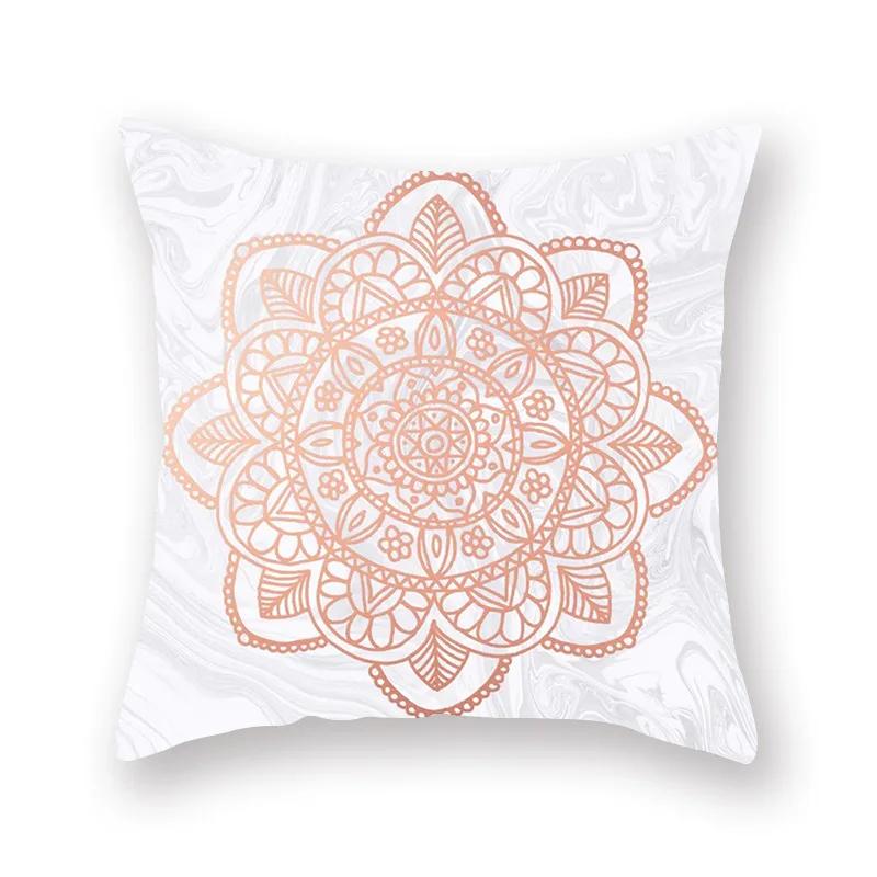 45X45CM Pink Shiny Polka Dot Alphabet Geometric Simple Pillow Cover Bed Sofa Car Office Seat Cushion  Home Decoration
