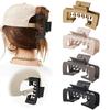 Non-Slip Hat-Friendly Hair Claw Hairpin Large Size Shark Clip Fashion Square Hair Clip  Female