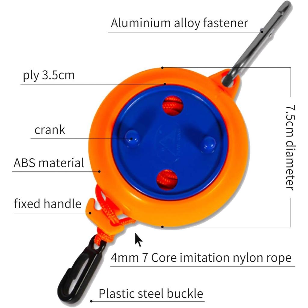 Retractable Travel Clothes Cord Adjustable 32ft/10M Camping Clothesline Laundry Drying Rope for Hotel Trip Outdoor Washing Lines