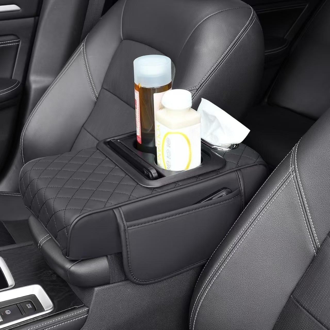 Car Armrest Box Universal Storage Bag Car Center console cushion Elbow Cushion Armrest Pad Multi Function Car Accessories