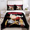 Doppelbett One Punch Man Ganzjahres-Bettbezug Bettdecke Bettwäsche-Set Weicher Steppdeckenbezug und Kissenbezüge Jugendliche Einzel-/Doppel-/Queen-/King-Size