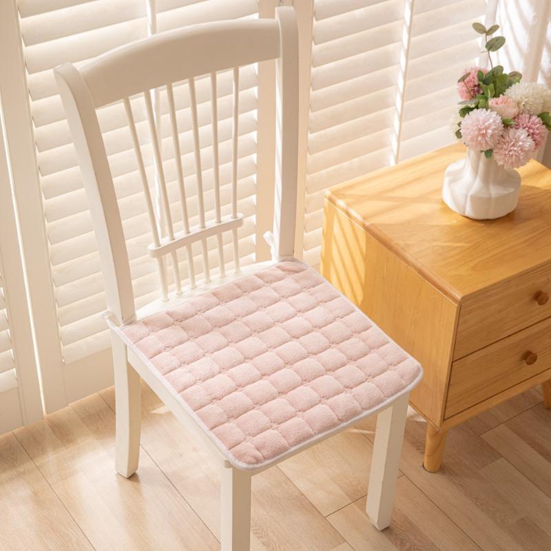 Soft Flannel Non Slip 40x40cm Square Chair Cushion Cozy Tatami Pad for Office Home Living Room Use