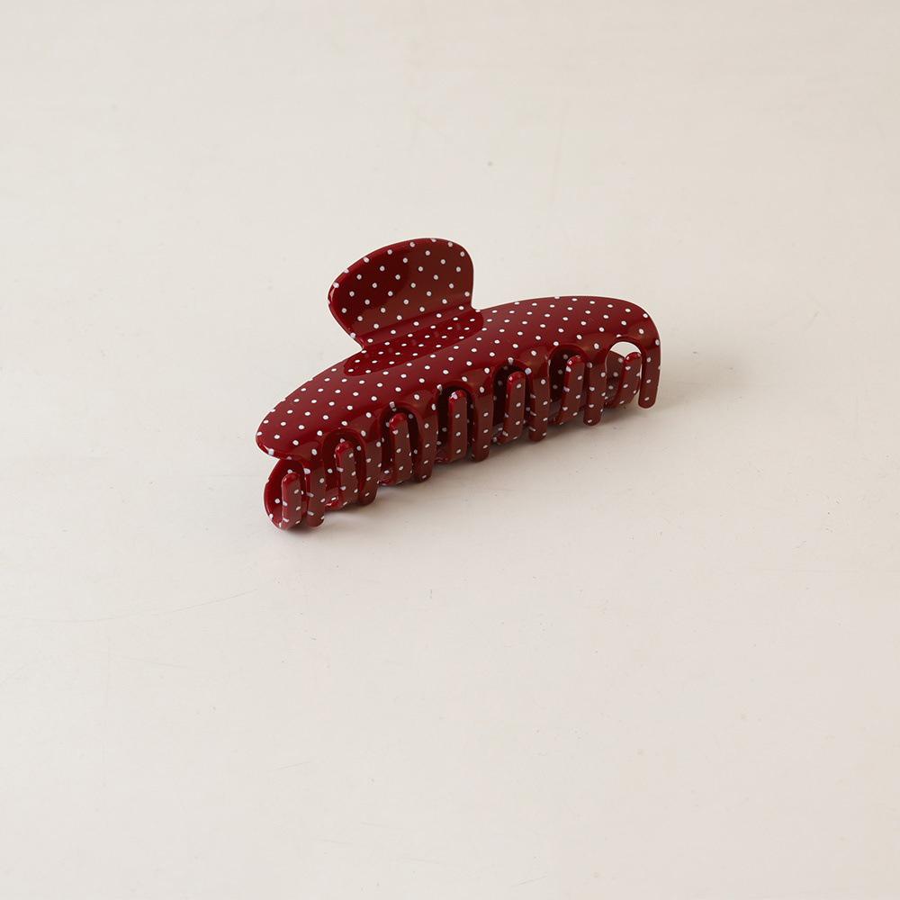 10CM Large Wave Point Hair Claw Eco-Friendly Acetate Claw Clips Retro Trendy Hair Clips for Women Girls Hair Accessories