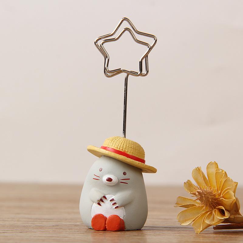 Cute and Creative Animal Resin Message Holder, Office Desk Decoration, Cute Ornaments, Message Holder, Photo Holder