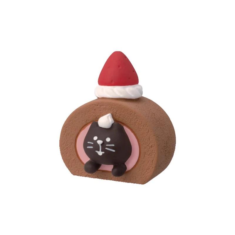 Cat Scene Ornaments Valentine's Day Gifts Chocolate Food and Entertainment INS Strawberry Bread Decoration Resin Ornaments