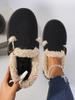 Women's Retro Snow Boots Fleece-lined Moccasins, 2025 Thick-soled Slip-on Winter Shoes.