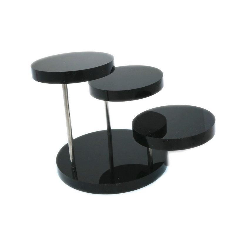 Acrylic Three-Tier Rotating Ring Display Stand