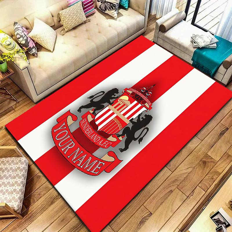 Sunderland Association Football Club Custom Name Carpet Rug For Living Room Bedroom Home Sofa Decoration Kids Play Nonslip Floor Mat