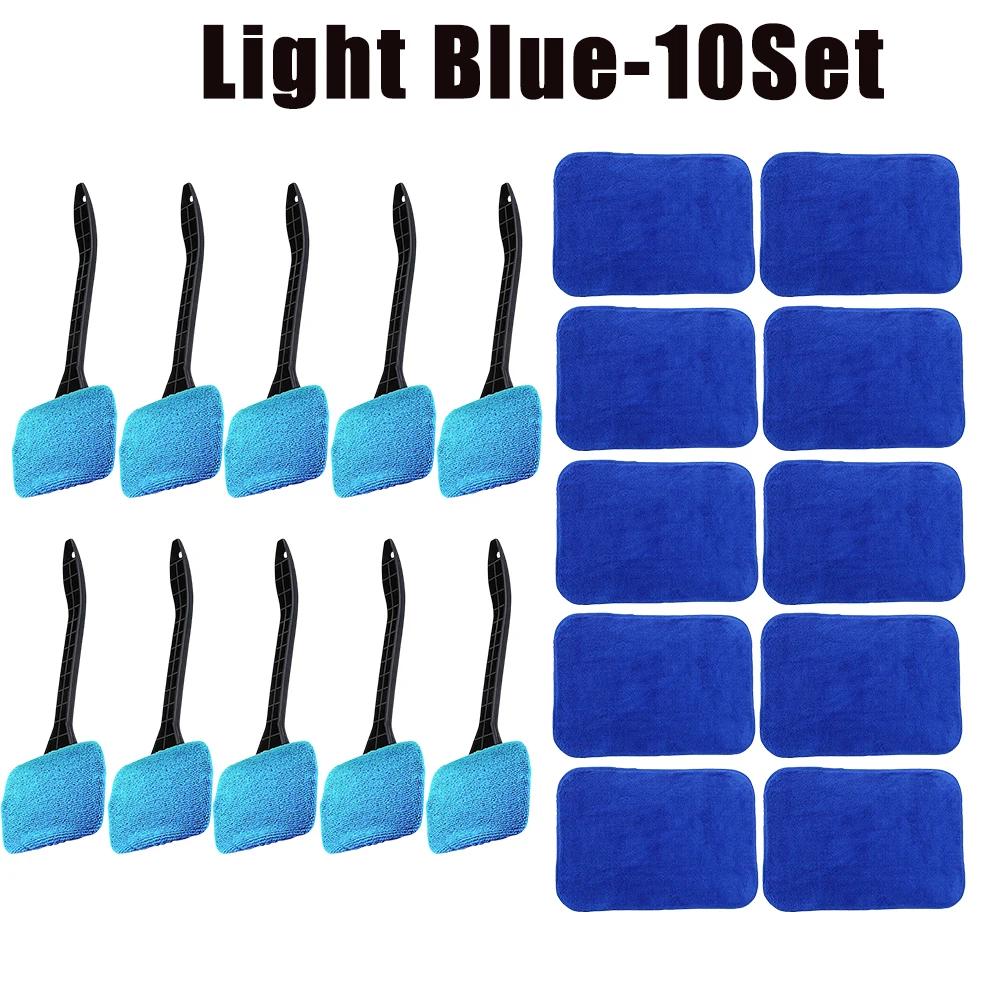 Car Window Cleaner Brush Kit Windshield Wiper Microfiber Wiper Cleaner Cleaning Brush Auto Cleaning Wash Tool Long Handle