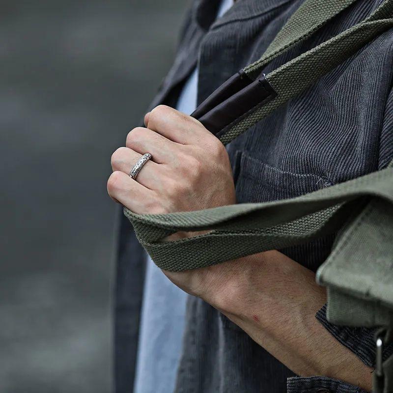 Anéis Astronômicos de Bola Vintage em Liga Metálica para Homens e Mulheres Anel Cósmico Rotativo Complexo Criativo Anel Rotativo Deformável Colar