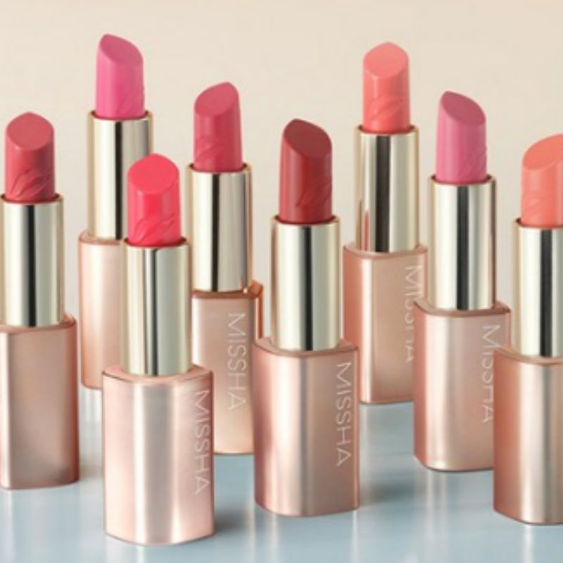 MISSHA Art Glam Rouge Lipstick Moisturizing Satin Lipstick Vibrant Color Korean Lip Makeup 3.6g
