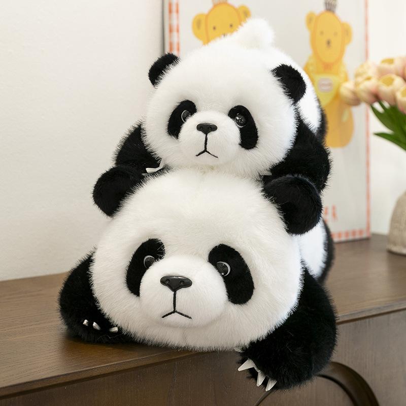 Cartoon Party Style Panda Plush Toy Doll Zoo Souvenir Simulated National Treasure Doll Children's Gift