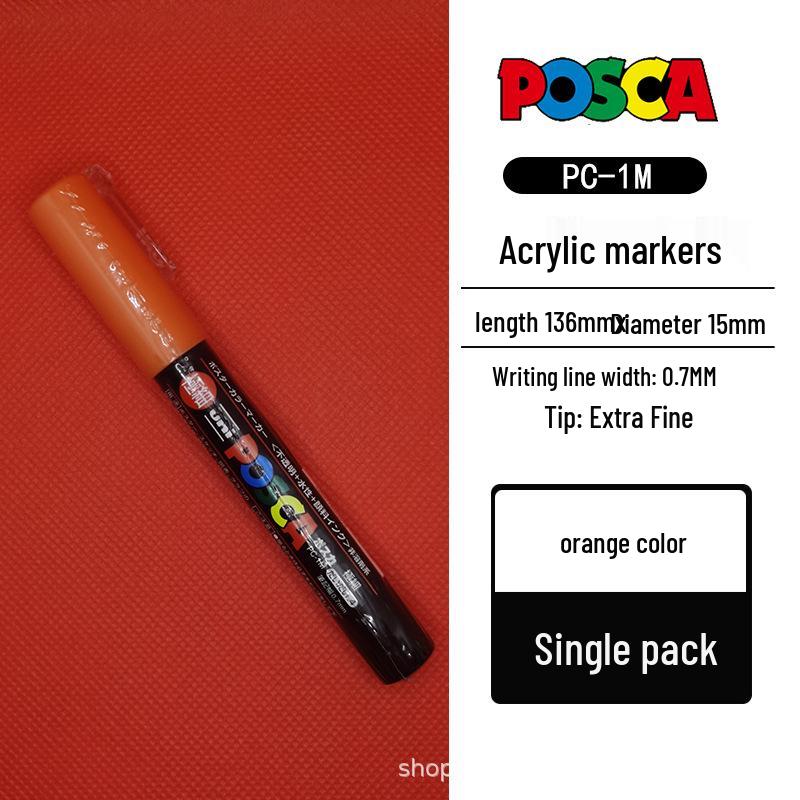 Маркерная ручка Mitsubishi UNI POSCA PC-1M оранжевый