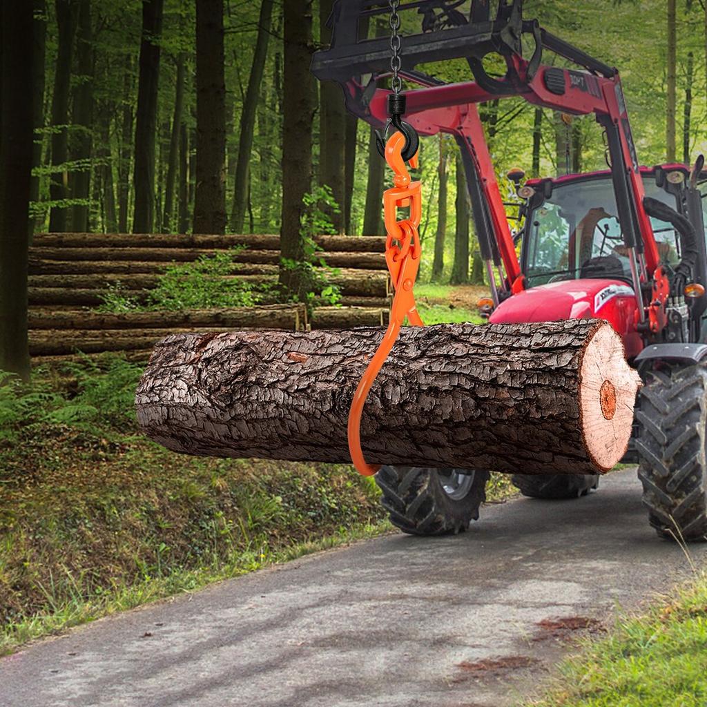 Kleště na tahání kulatiny, 18palcové 2čelisťové kleště na zvedání kulatiny, Robustní otočné ocelové kleště na tahání řeziva, Nosnost 772 liber / 350 kg, Zvedání kulatiny,