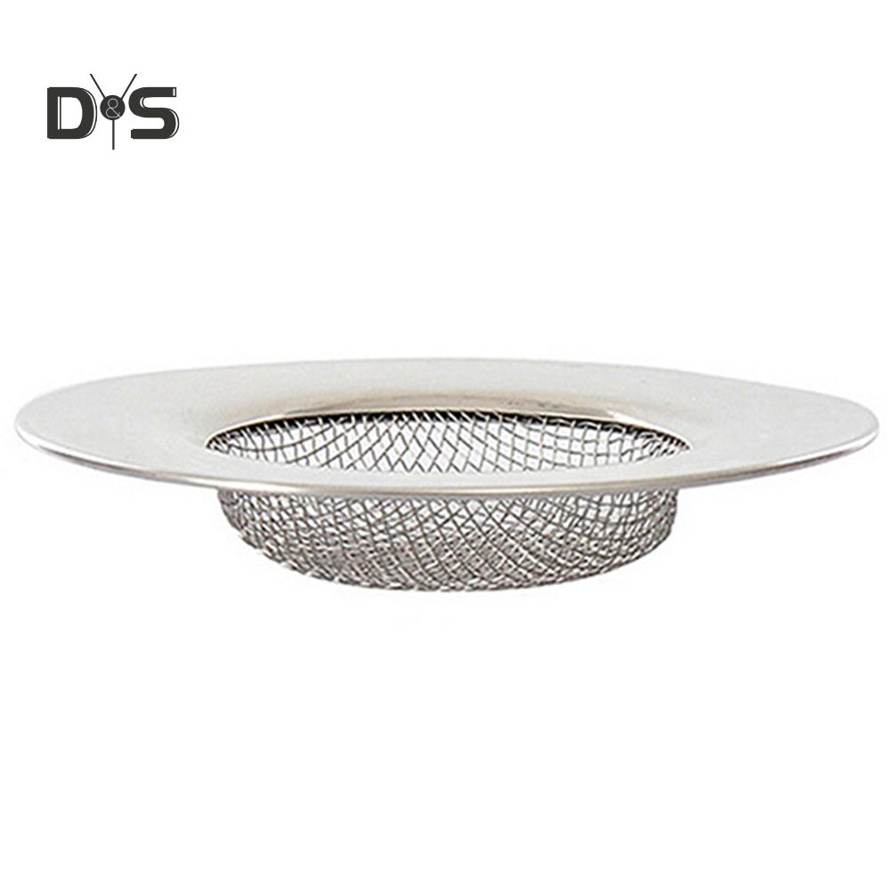 Stainless Steel Mesh Sink Strainer Trap Bath Hair Drain Hole Metal Flume Filter