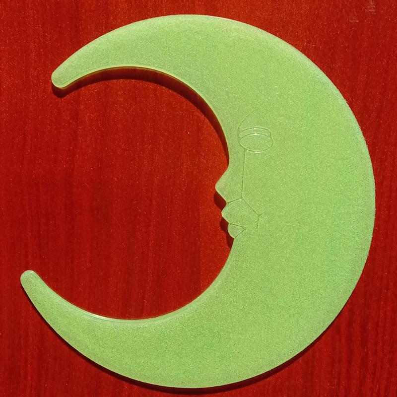 

Festive 8CM Fluorescent Moon Wall Sticker, High-Brightness, Ideal for Study Room or Holiday Décor Quick Absorption (Single Piece 4g)