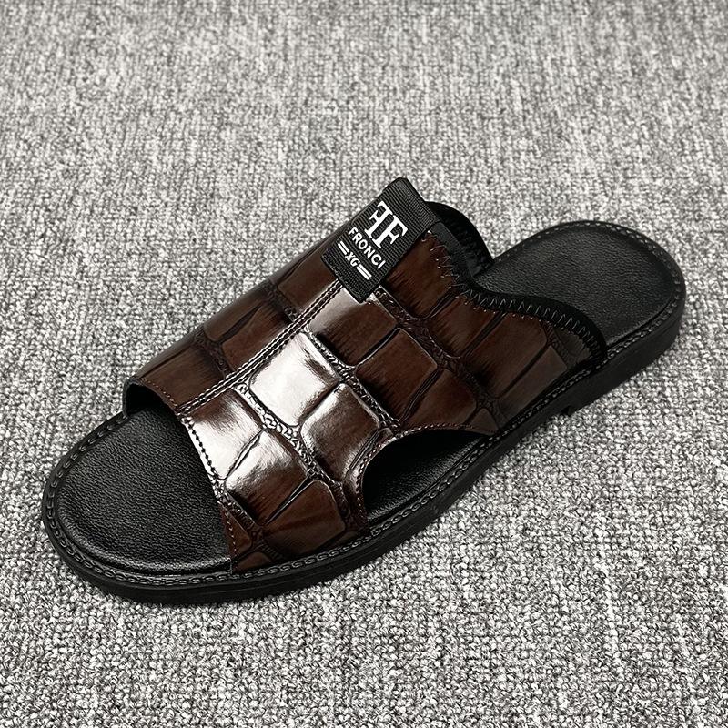 Large size 47 48 supply sandals men's 2025 new men's casual non-slip beach shoes Roman cool slippers